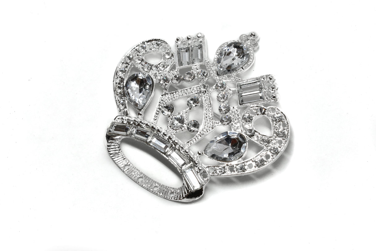 Crown Rhinestone Brooch