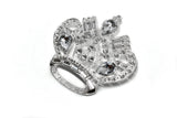 Crown Rhinestone Brooch