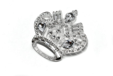 Crown Rhinestone Brooch