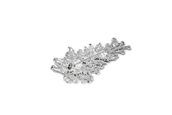 Crystal Rhinestone Floral Bouquet Brooch