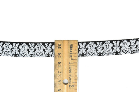 Fold-Over Elastic Damask Print 0.63"