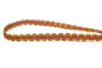 Gimp Trim Metallic Gold on Coral Red 3/8"