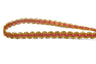 Gimp Trim Metallic Gold on Coral Red 3/8"
