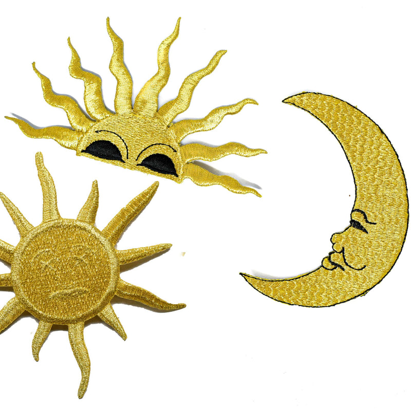 Embroidered Moon Iron-On Patch