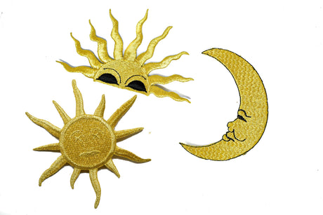 Embroidered Moon Iron-On Patch