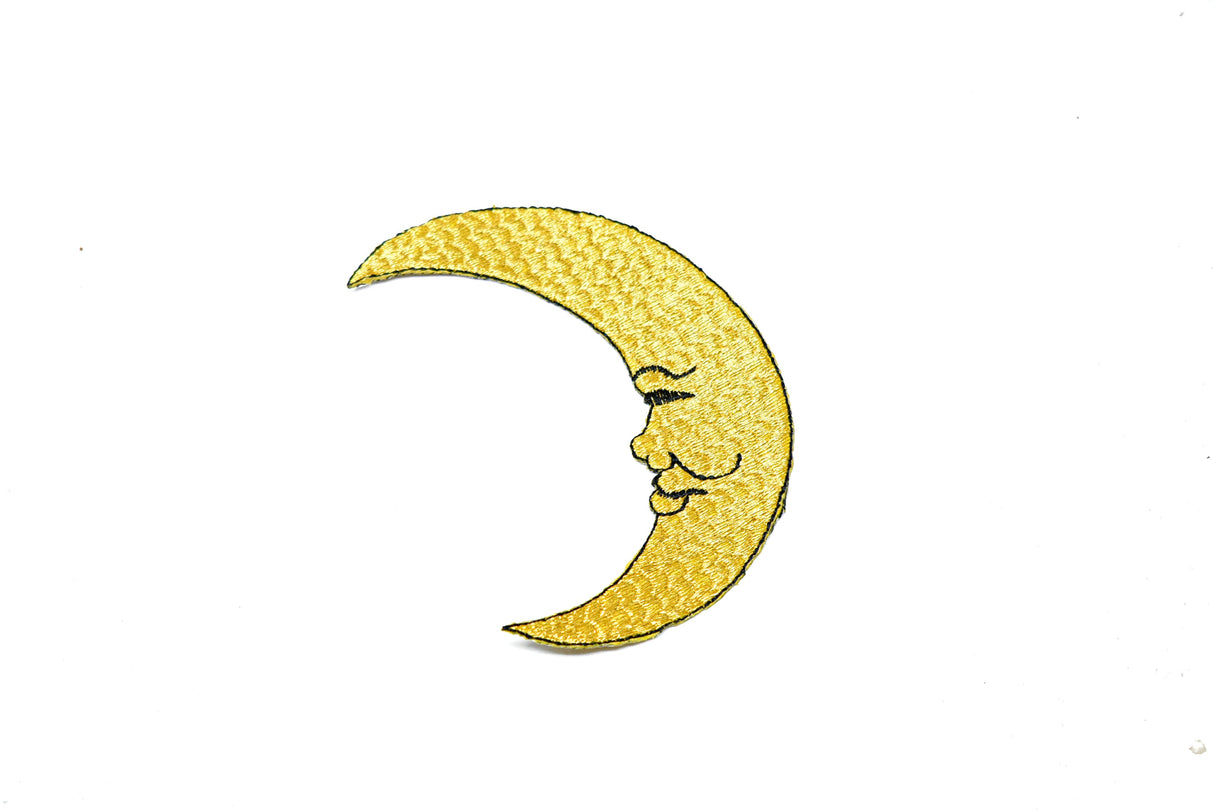 Embroidered Moon Iron-On Patch