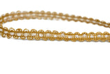 Gimp Trim Metallic Gold on Coral Red 3/8"