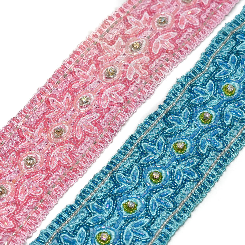 Beaded Ribbon Trim 2.25" Indian