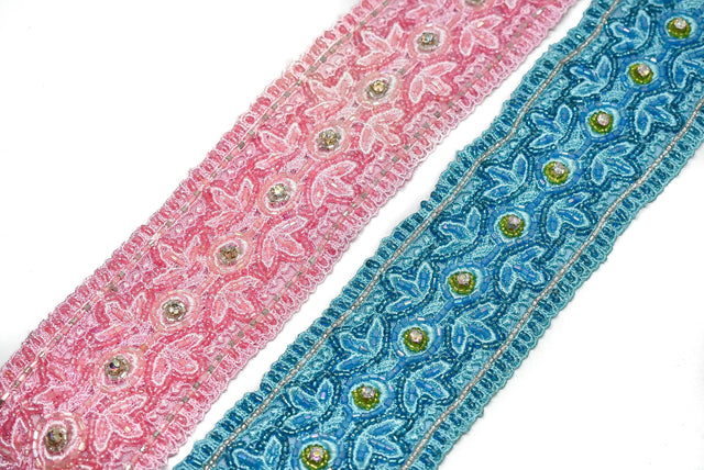 Beaded Ribbon Trim 2.25" Indian