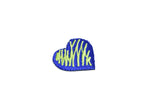 Heart Iron-On Patch Electric Blue