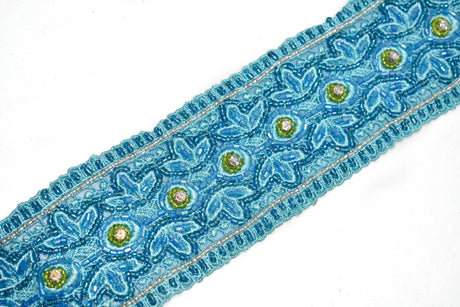 Beaded Ribbon Trim 2.25" Indian