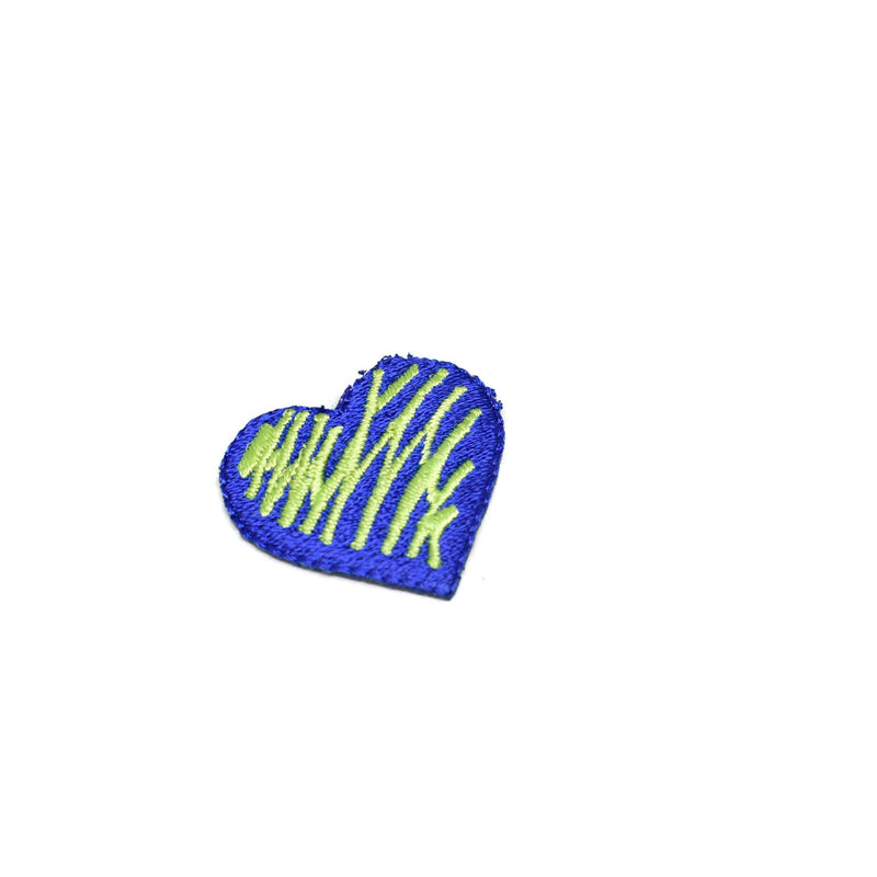 Heart Iron-On Patch Electric Blue