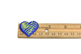 Heart Iron-On Patch Electric Blue