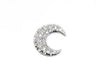Rhinestone Brooch Crescent Moon 2"