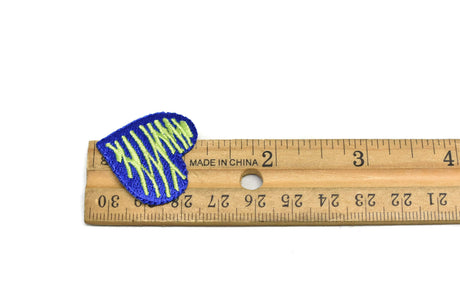 Heart Iron-On Patch Electric Blue