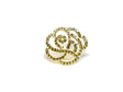 Rhinestone Rose Button 1 Inch