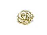 Rhinestone Rose Button 1 Inch