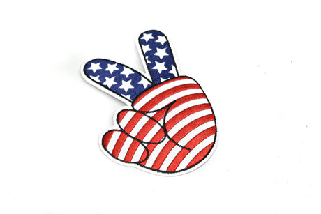 Applique Patch American Flag Peace Sign