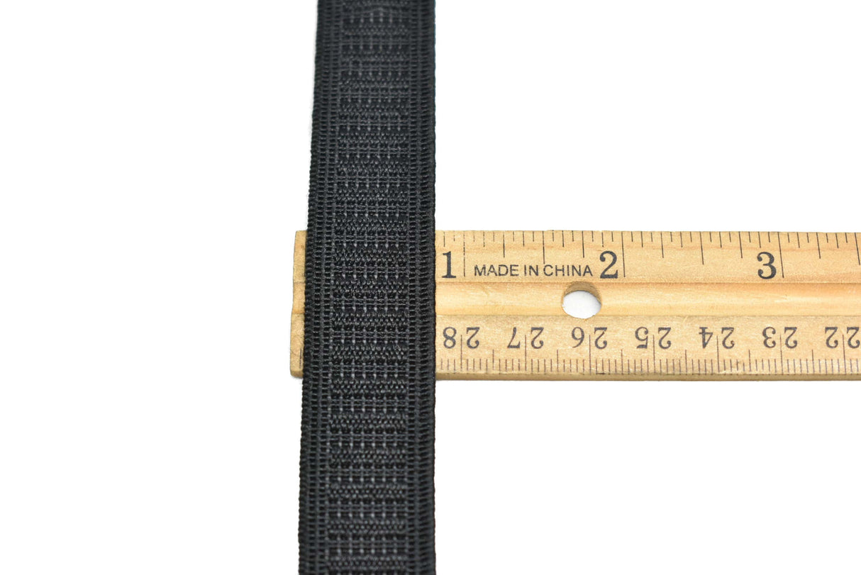 Woven Non-Roll Elastic Black 0.75in