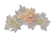 Embroidered Applique Floral Beaded Organza