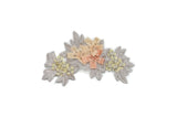 Embroidered Applique Floral Beaded Organza