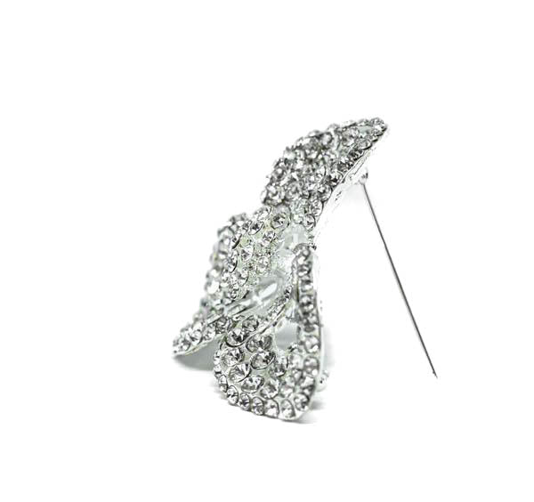 Rhinestone Brooch Lily Flower 2 Inch