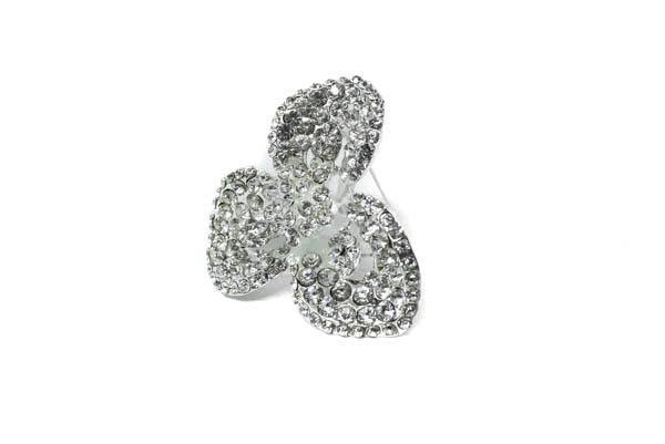 Rhinestone Brooch Lily Flower 2 Inch