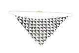 Metal Mesh Connector Checkered Black White