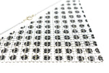 Metal Mesh Connector Checkered Black White