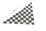 Metal Mesh Connector Checkered Black White