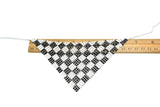 Metal Mesh Connector Checkered Black White