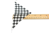 Metal Mesh Connector Checkered Black White