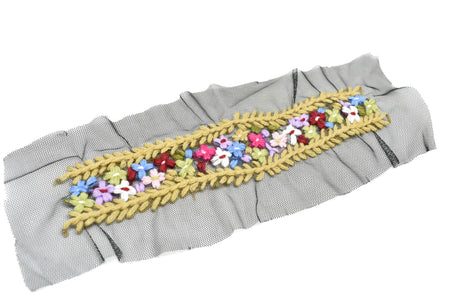 Embroidered Floral Mesh Lace Applique