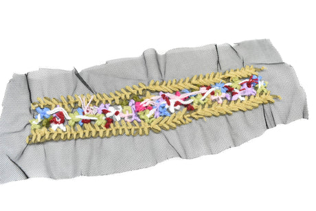 Embroidered Floral Mesh Lace Applique