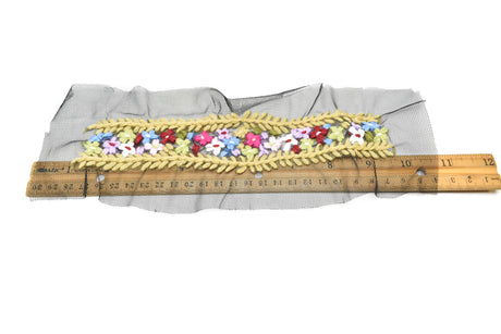 Embroidered Floral Mesh Lace Applique