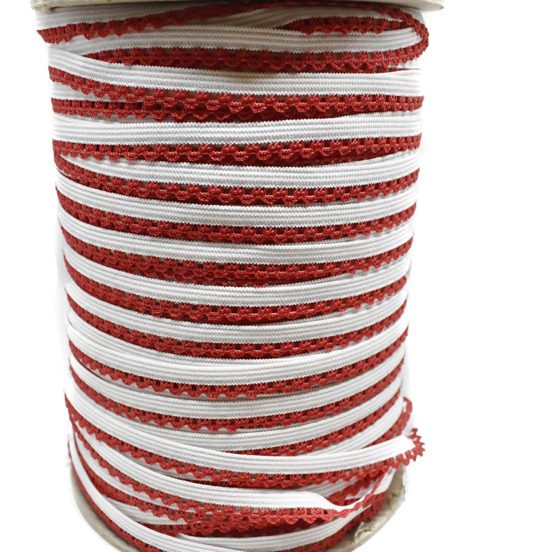 Edge Elastic White Red 0.13"