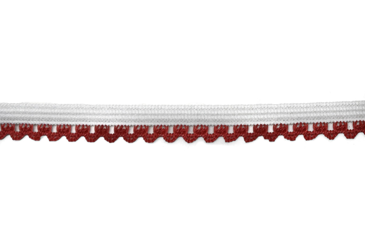 Edge Elastic White Red 0.13"