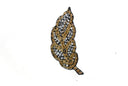 Leaf Rhinestone Beaded Applique