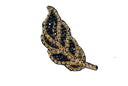 Leaf Rhinestone Beaded Applique