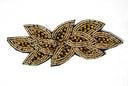Leaf Rhinestone Beaded Applique