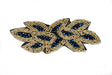 Leaf Rhinestone Beaded Applique