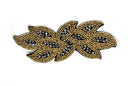 Leaf Rhinestone Beaded Applique