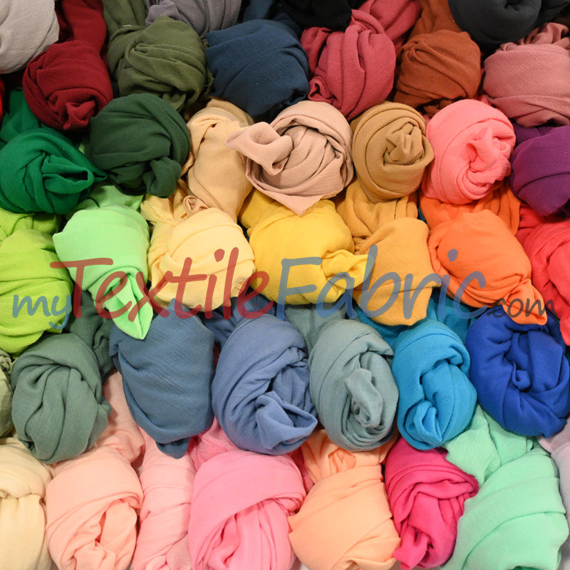 100 Percent Cotton Gauze Fabric - Soft Lightweight Muslin, 46/48" Width, Yards, Bolts, Sample Swatch (1 Yard)