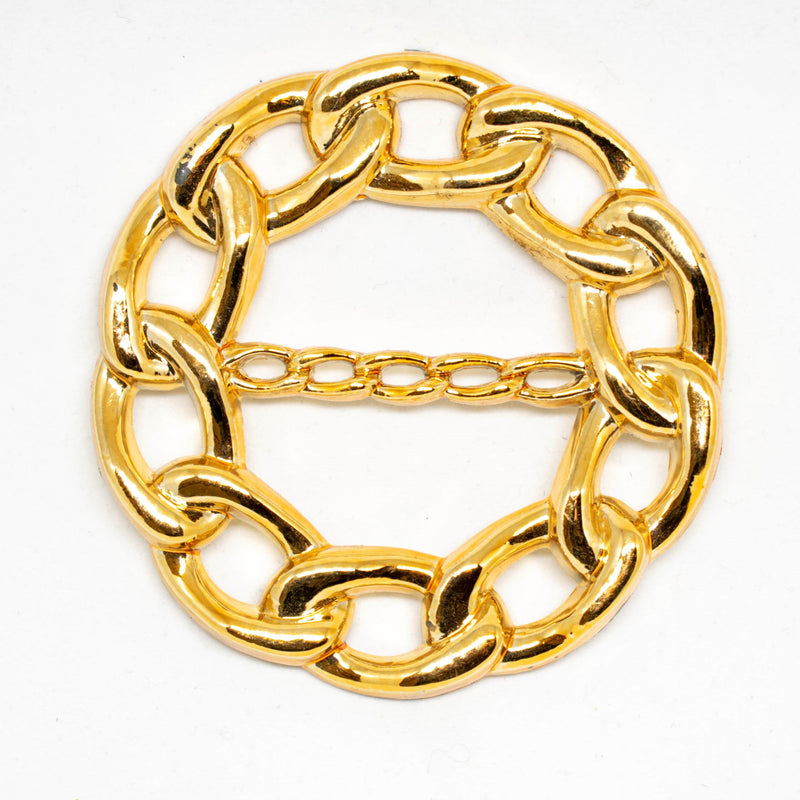 Gold Circular Connector 3"