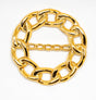 Gold Circular Connector 3"