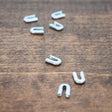 Metal Boning End Caps 1/4" Silver