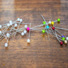 Pearl Top Corsage Pins White Mix