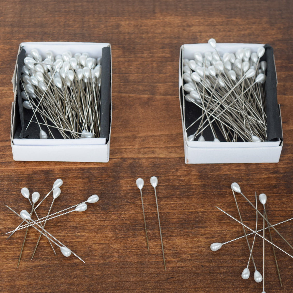 Pearl Head Bridal Pins White