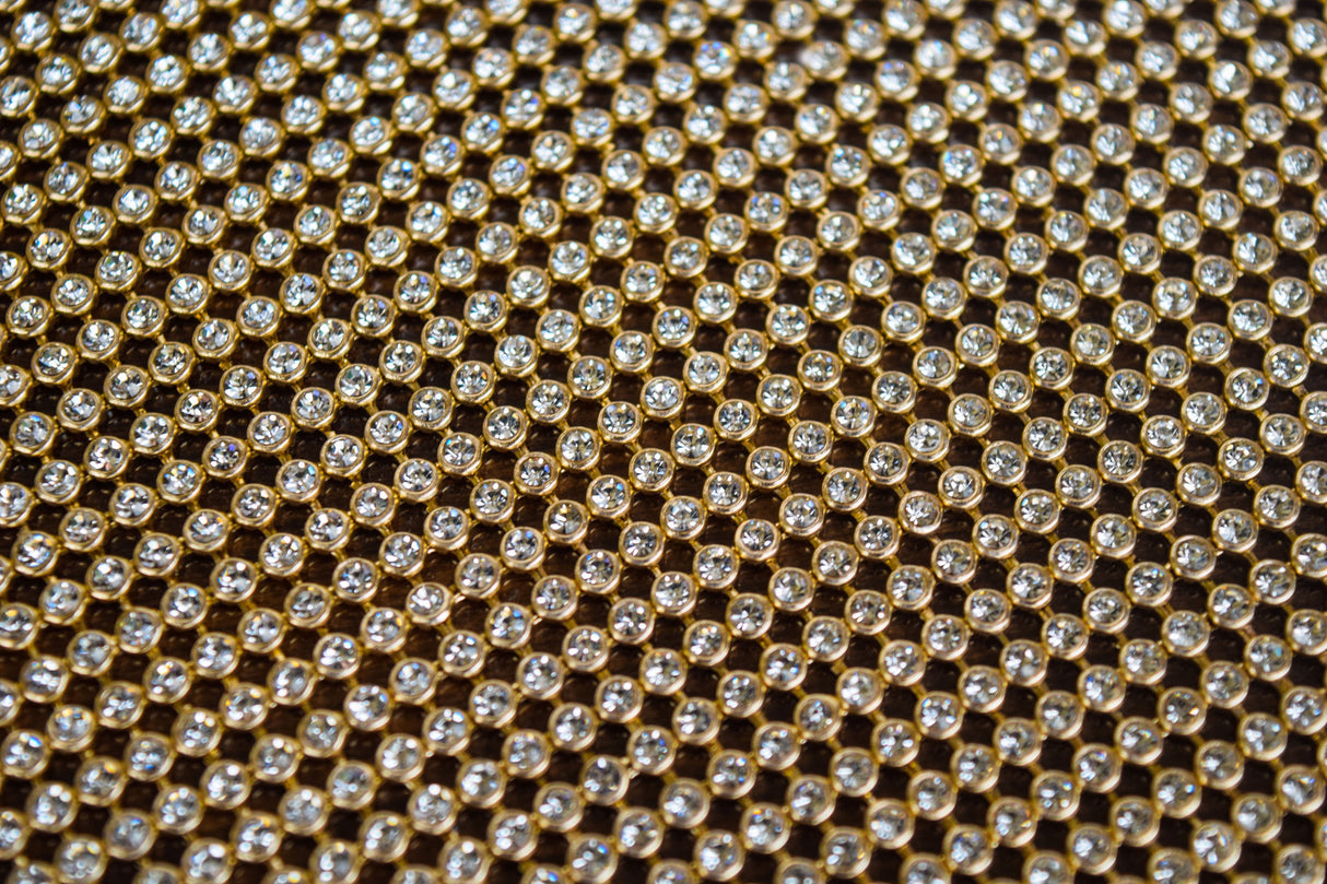 Rhinestone Sheet Gold Silver