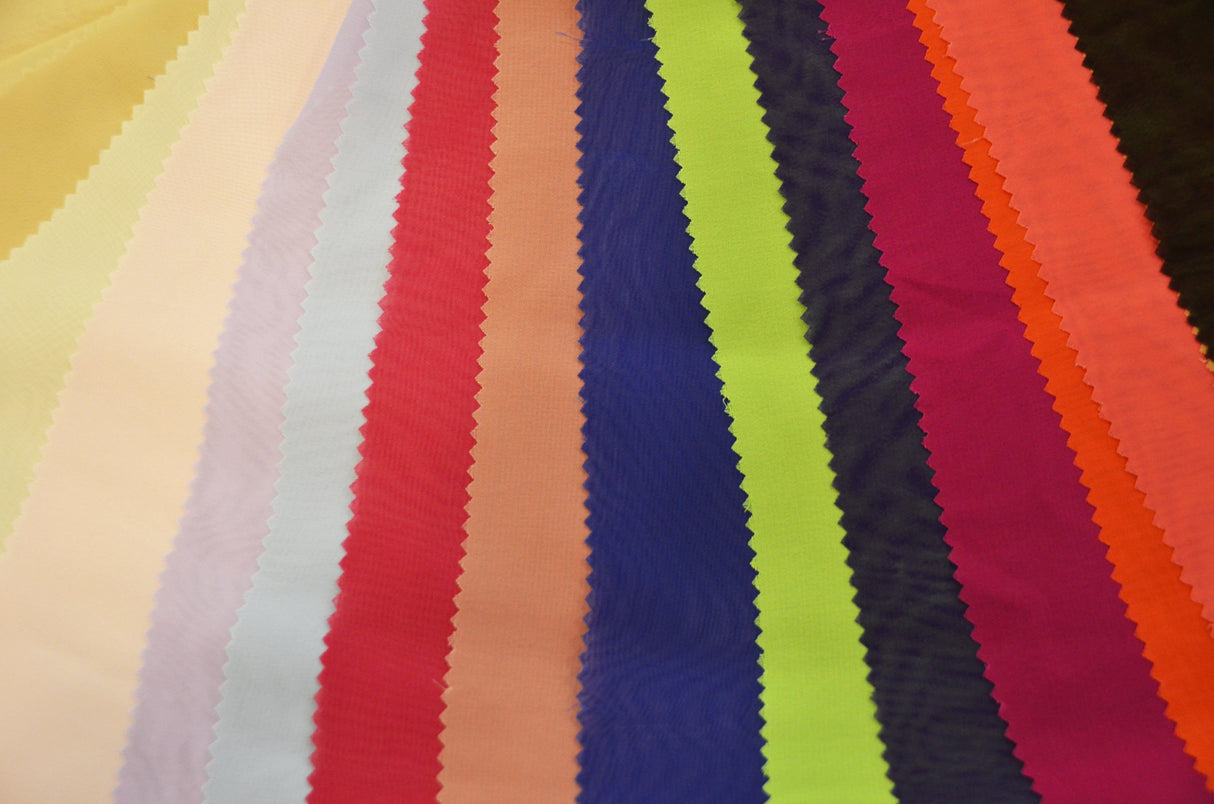 Polyester Chiffon Fabric - Super Soft, Flowy, Sheer, 58/60" Width, 100% Polyester (By The Continuous Yards & Bolts)